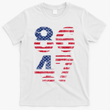 8647 Subtle Anti Trump Ironic Distressed Usa Flag T-Shirt - White
