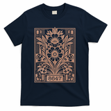 8647 Subtle Anti Trump Anti Maga 86 47 Floral T-Shirt - Navy