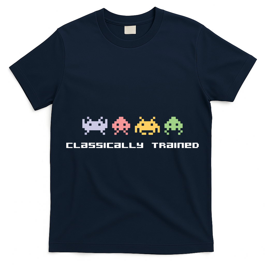 80s Video Game Classically Trained Alien Invaders Vintage T-Shirt