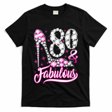 80 Years Old Gifts 80 & Fabulous 80th Birthday Pink Diamond T-Shirt