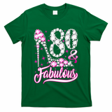 80 Years Old Gifts 80 & Fabulous 80th Birthday Pink Diamond T-Shirt