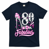 80 Years Old Gifts 80 & Fabulous 80th Birthday Pink Diamond T-Shirt