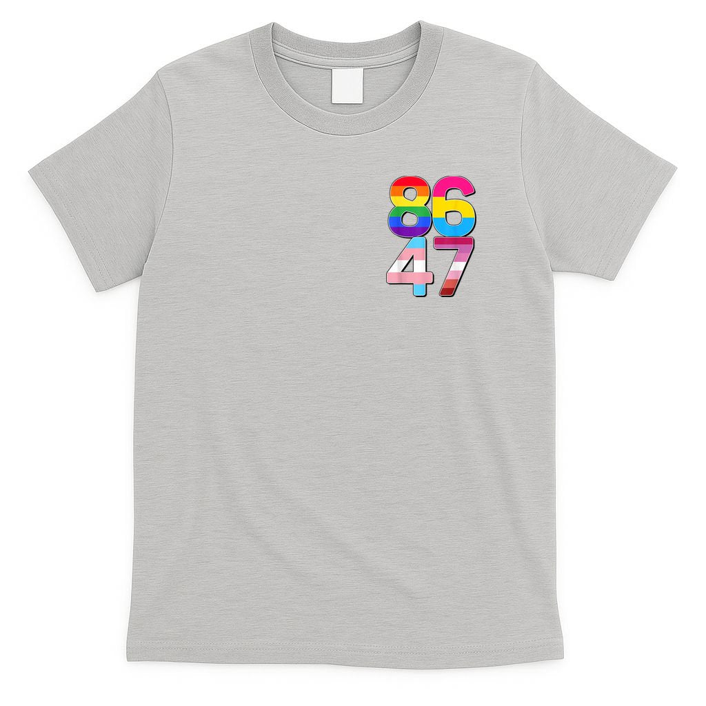 8647 Anti Trump President Rainbow LGBT  T-Shirt