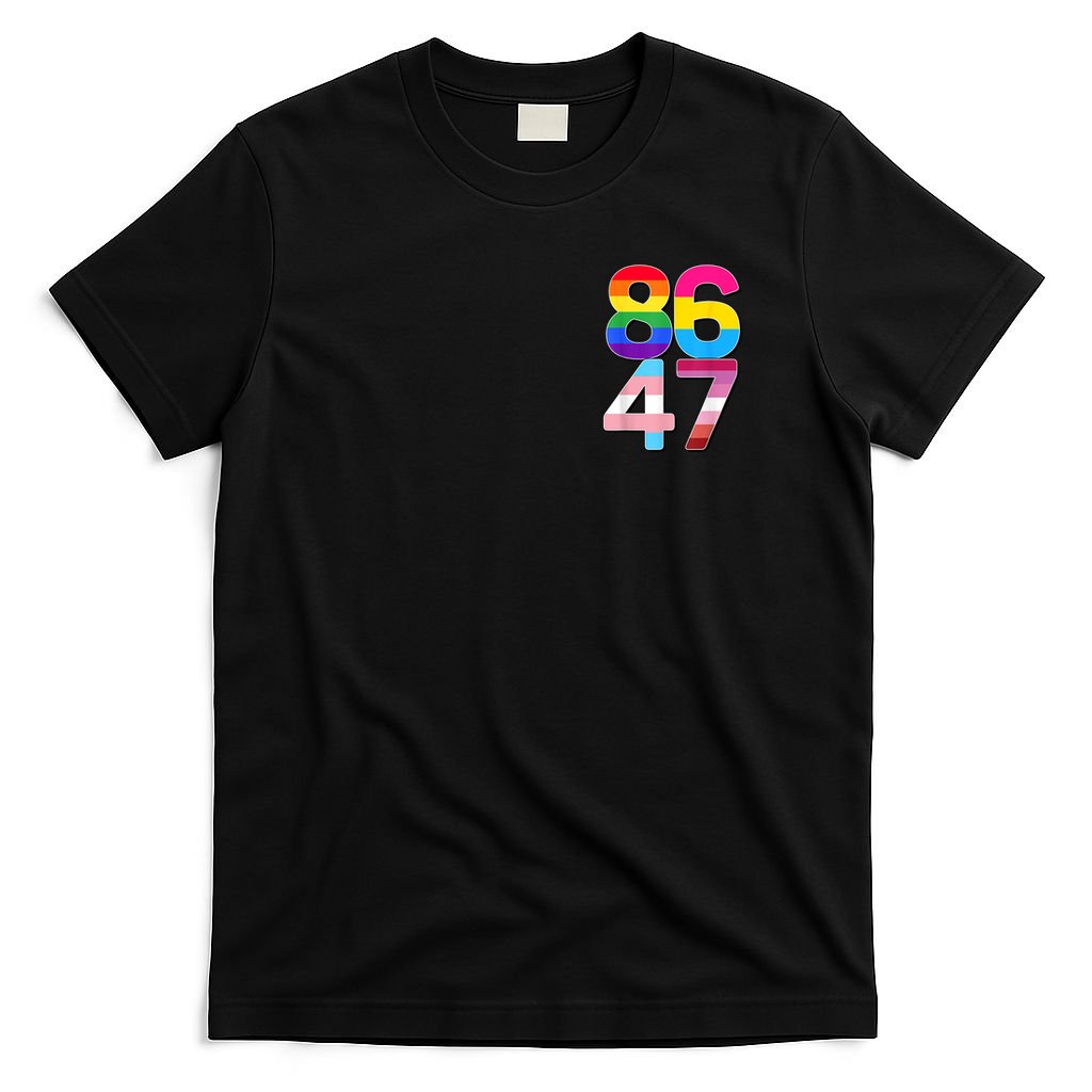 8647 Anti Trump President Rainbow LGBT  T-Shirt