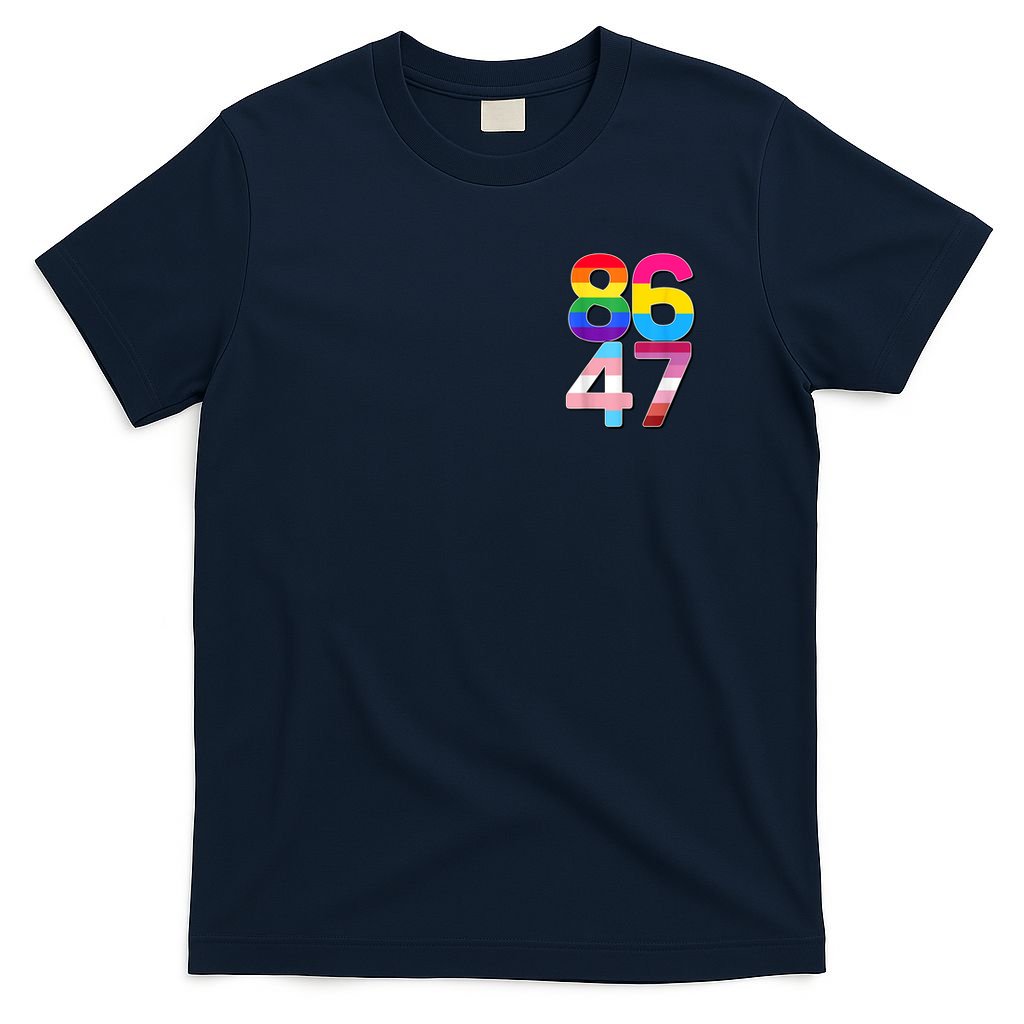 8647 Anti Trump President Rainbow LGBT  T-Shirt
