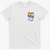 8647 Anti Trump President Rainbow LGBT  T-Shirt