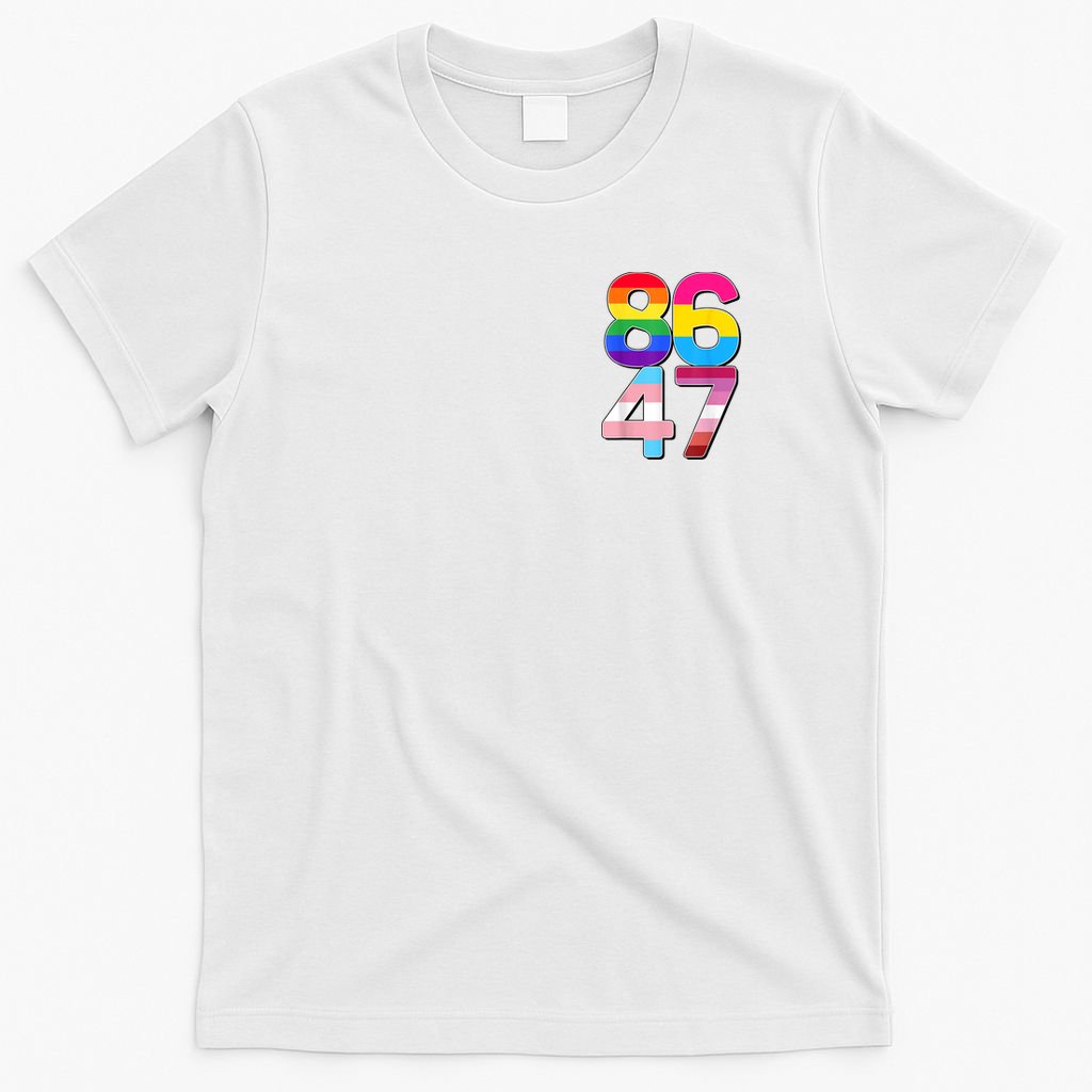 8647 Anti Trump President Rainbow LGBT  T-Shirt