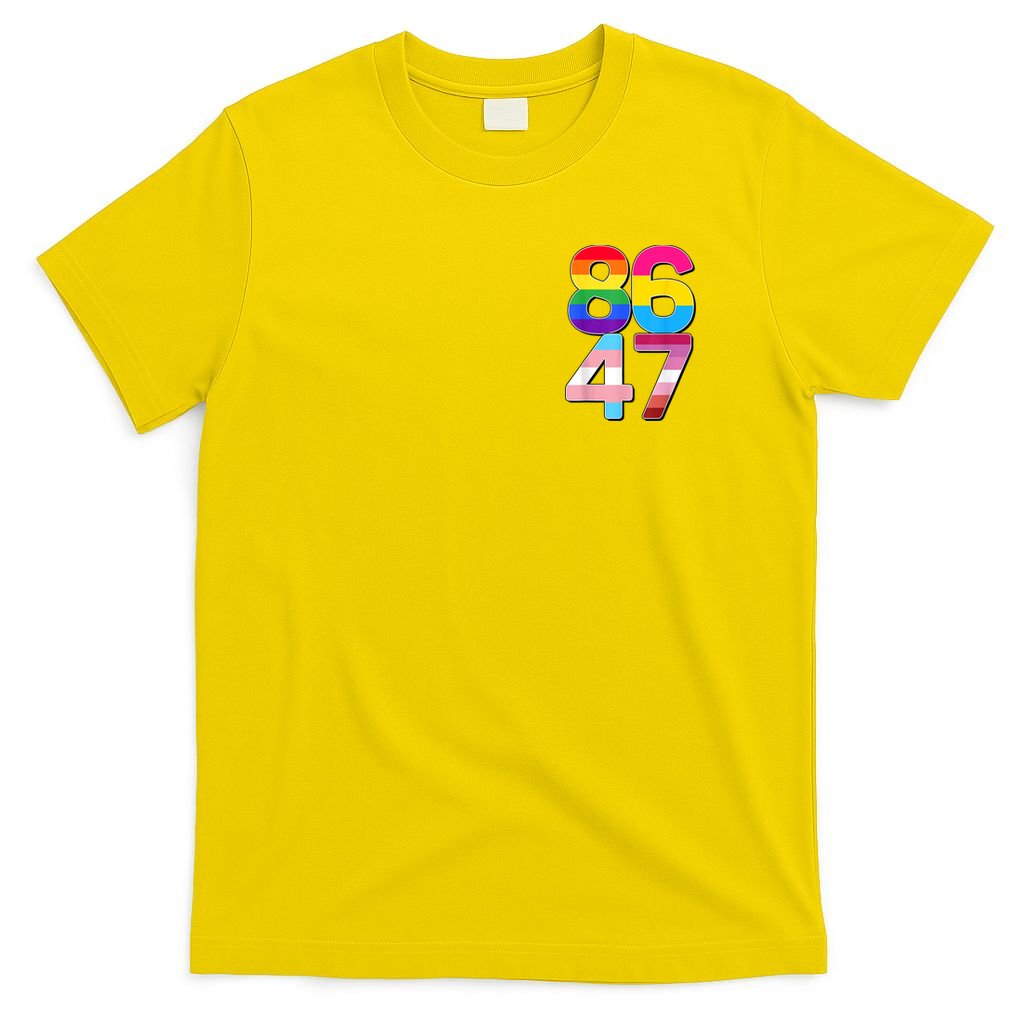 8647 Anti Trump President Rainbow LGBT  T-Shirt