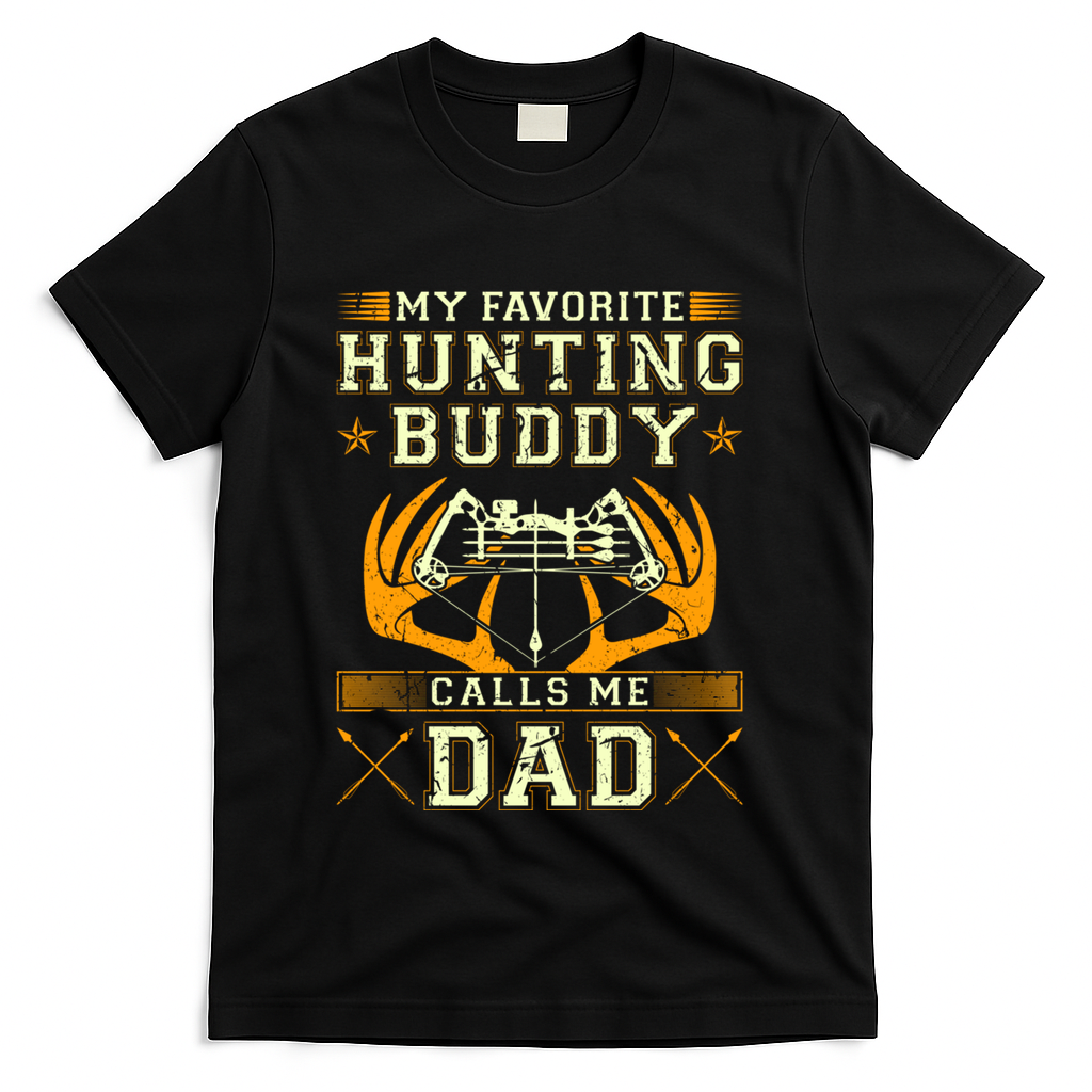 Father Son Matching Hunting Buddies Hunting Dad Cute Gift T-Shirt
