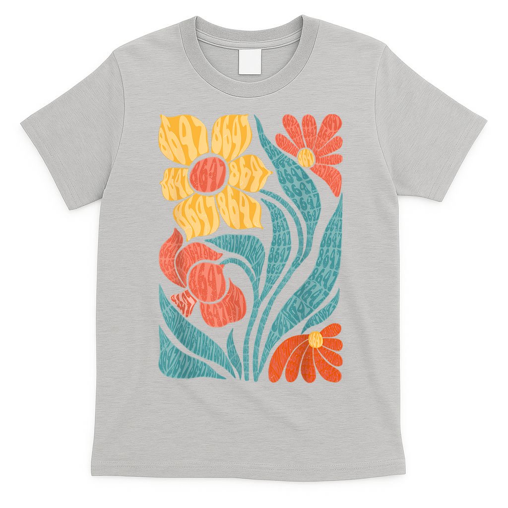 8647 Subtle Anti Trump Floral Boho T-Shirt