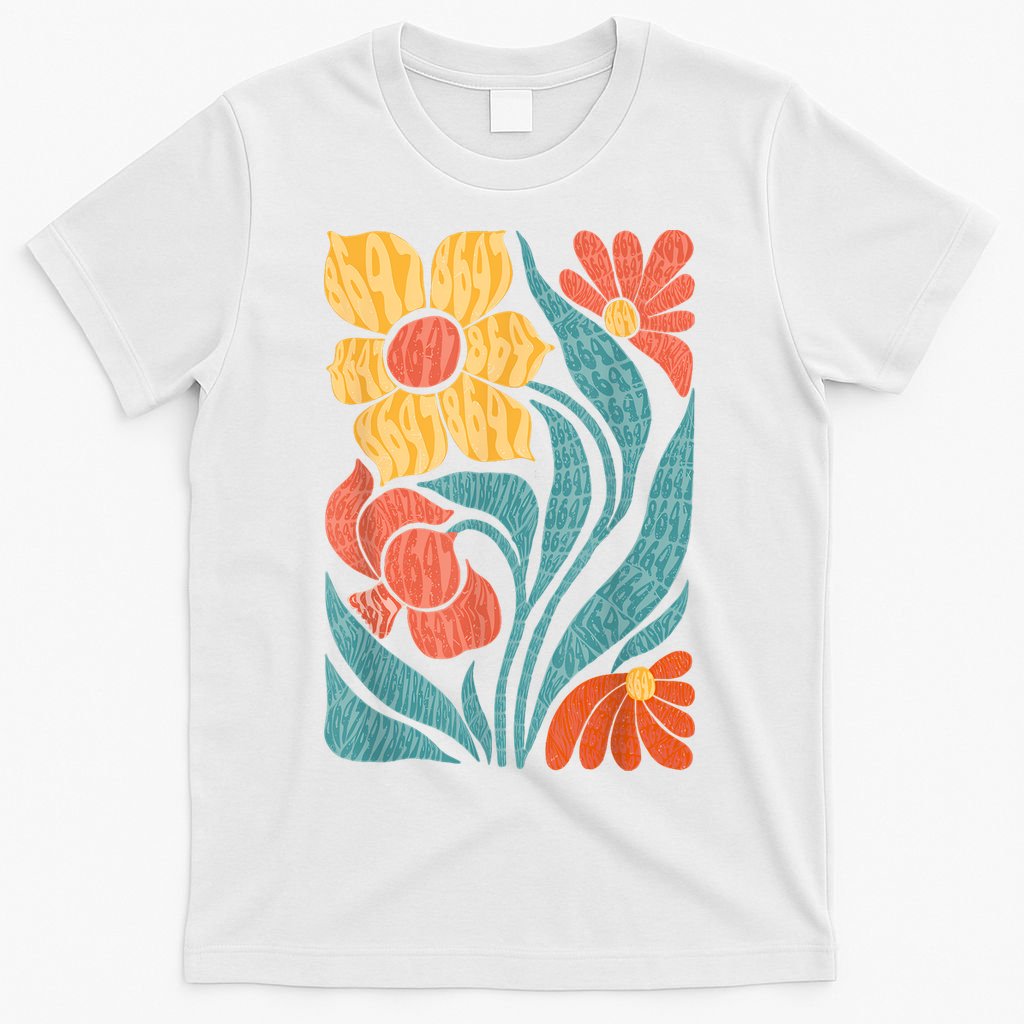 8647 Subtle Anti Trump Floral Boho T-Shirt