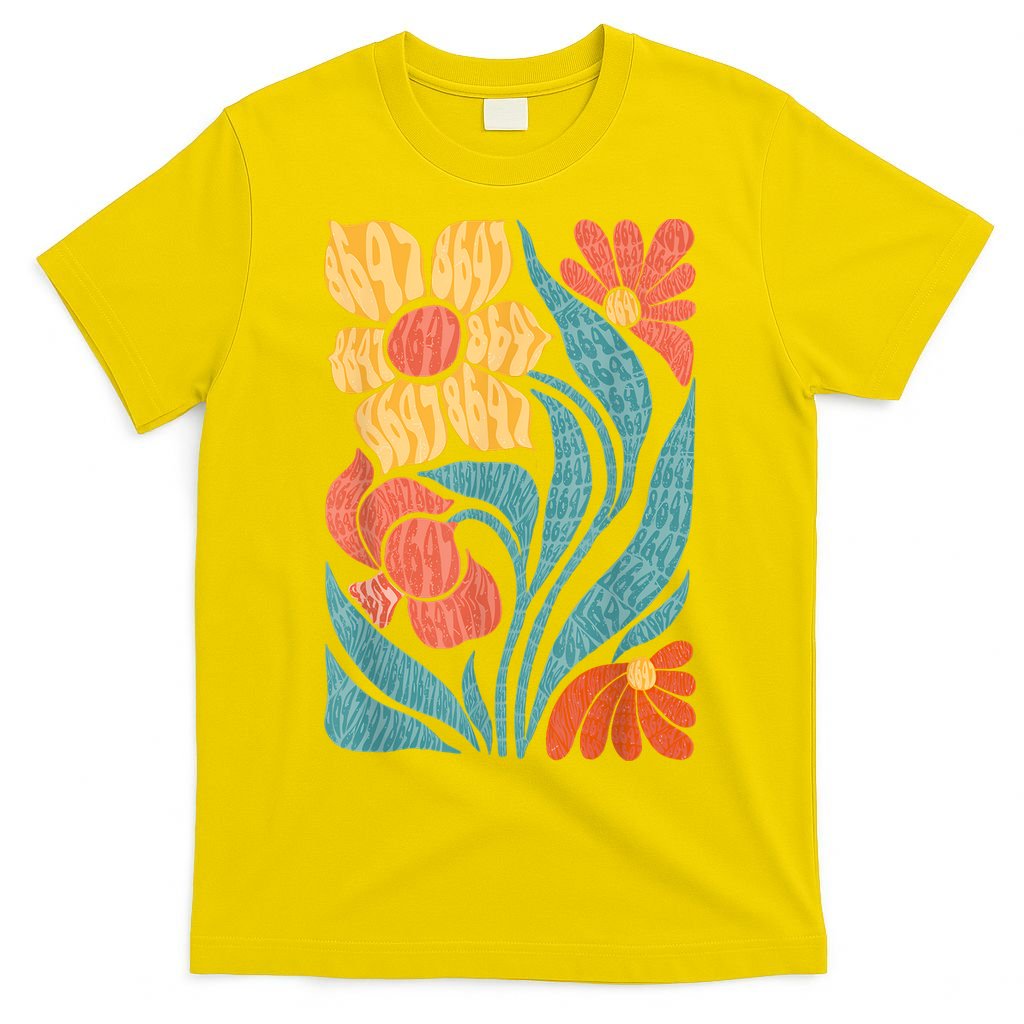 8647 Subtle Anti Trump Floral Boho T-Shirt
