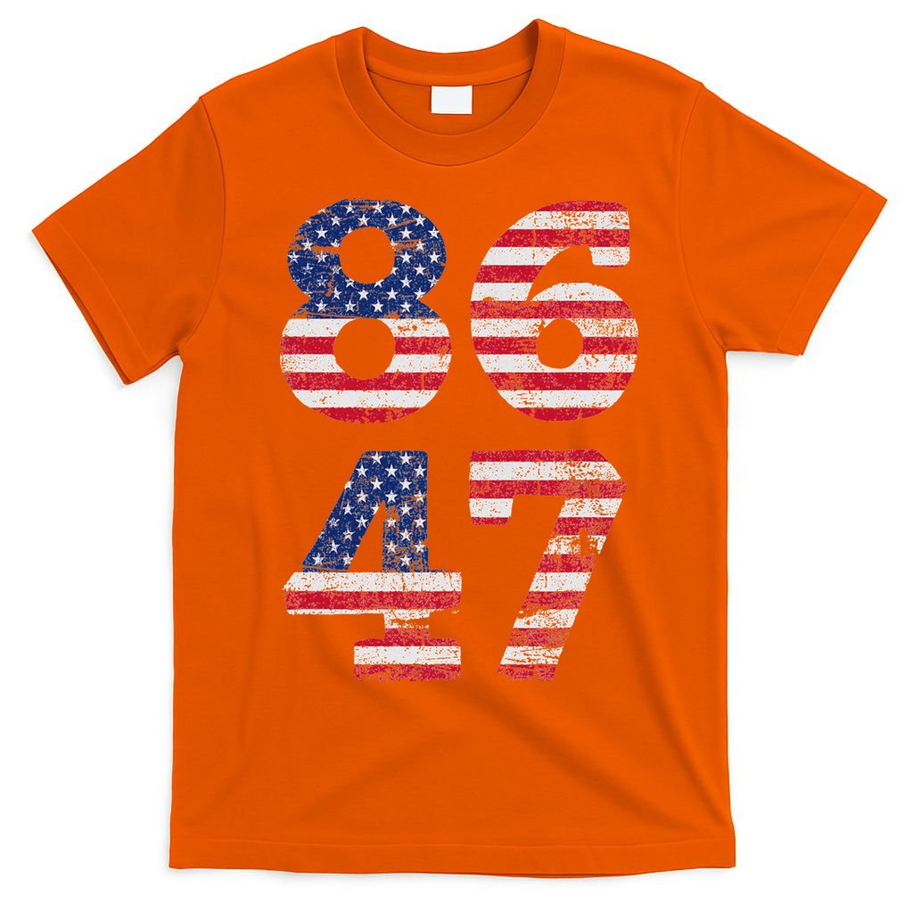 8647 Subtle Anti Trump Ironic Distressed Usa Flag T-Shirt
