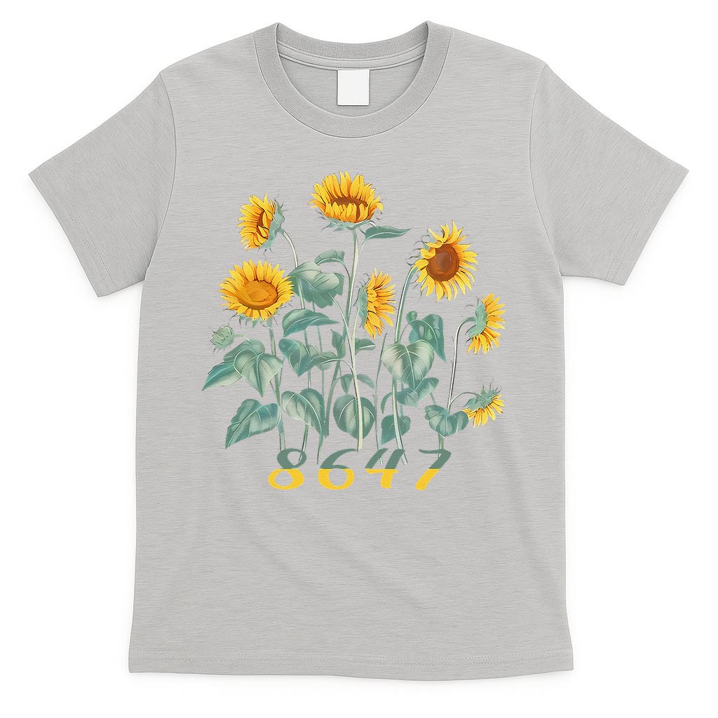 8647 Subtle Anti Trump 86 47 Sunflower Support Ukraine T-Shirt