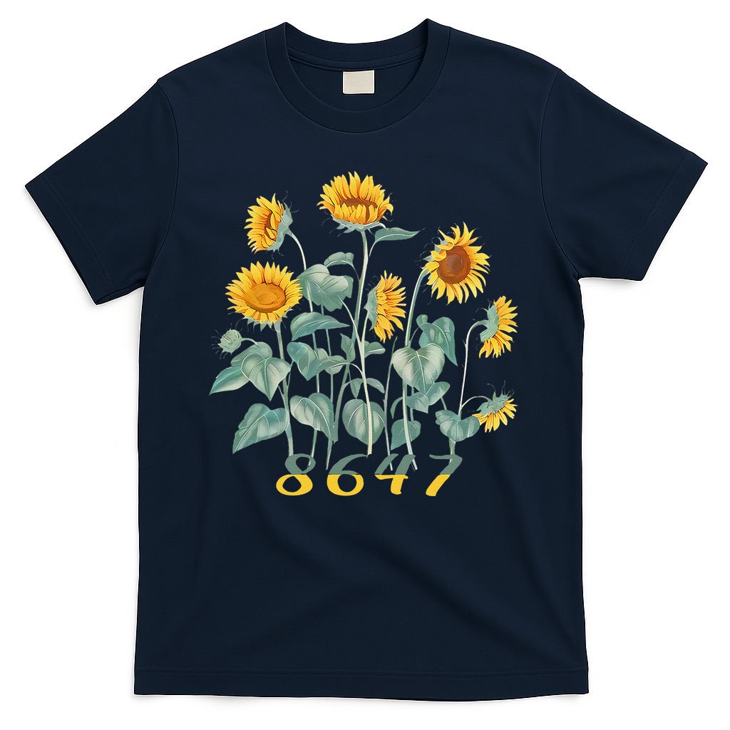 8647 Subtle Anti Trump 86 47 Sunflower Support Ukraine T-Shirt
