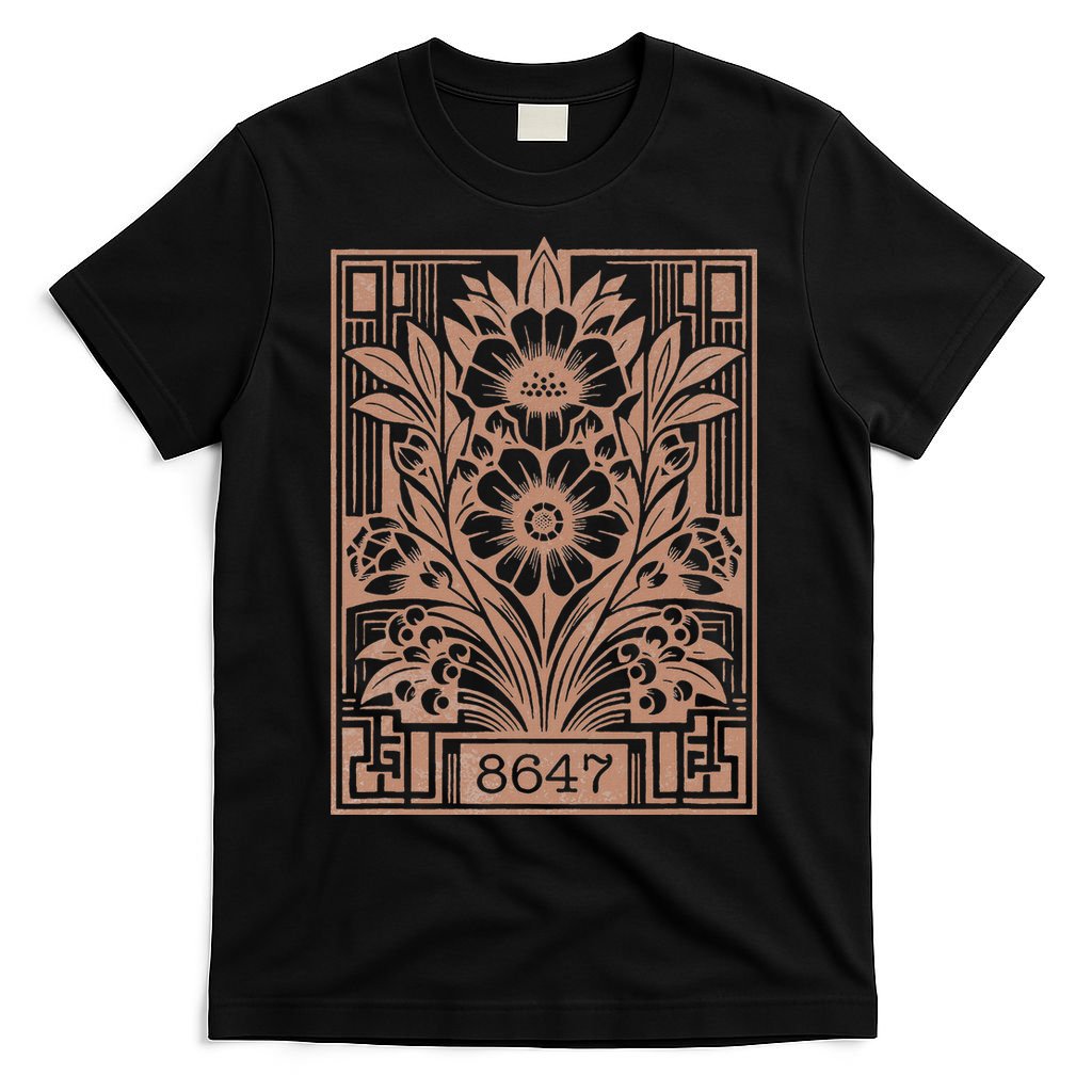 8647 Subtle Anti Trump Anti Maga 86 47 Floral T-Shirt
