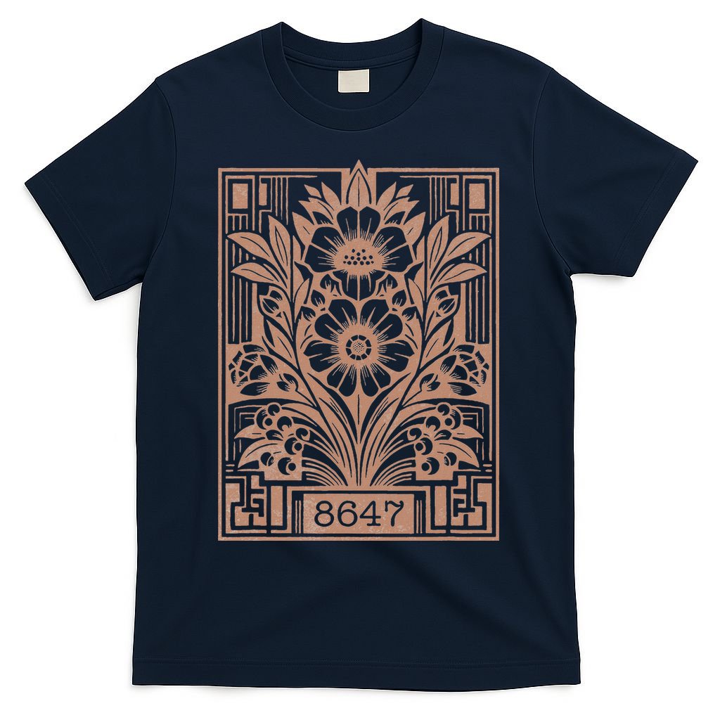 8647 Subtle Anti Trump Anti Maga 86 47 Floral T-Shirt