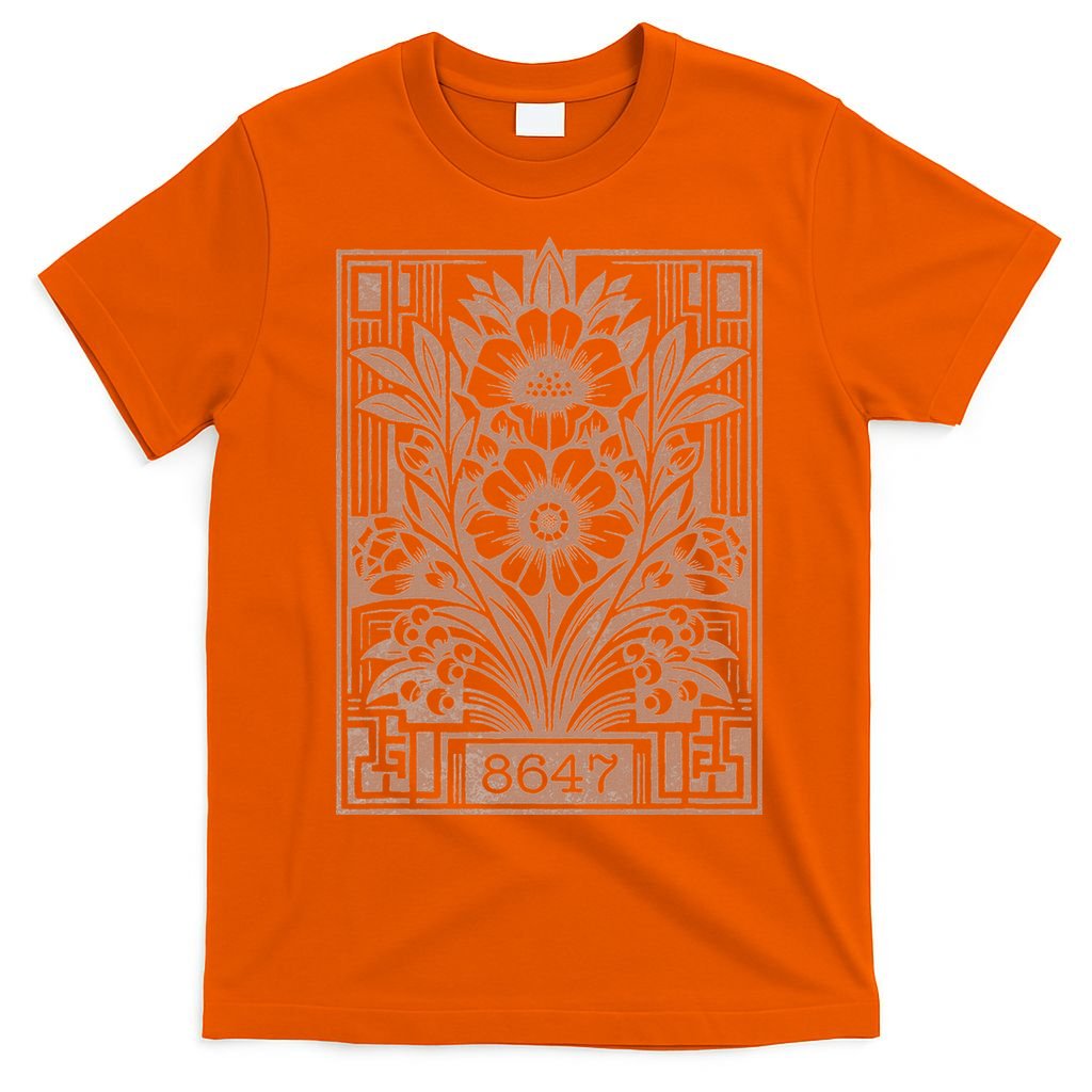8647 Subtle Anti Trump Anti Maga 86 47 Floral T-Shirt
