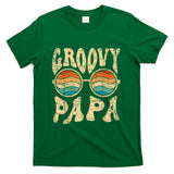 Retro Nostalgia - Groovy Papa 70s Aesthetic Nostalgia 1970's Retro Groovy Dad T-Shirt