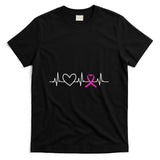 Breast Cancer Awareness Month Pink Ribbon Heartbeat Gifts T-Shirt