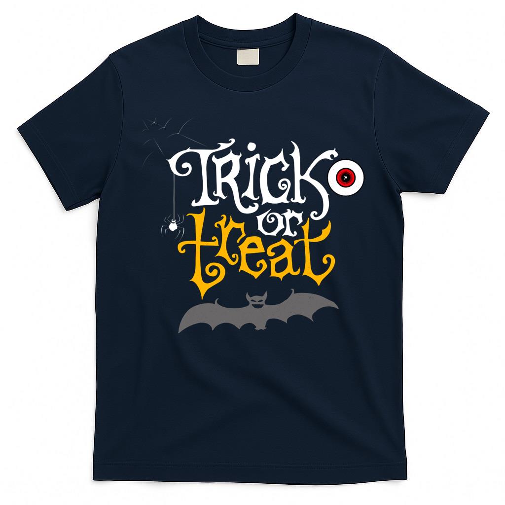 Trick or treat for funny halloween with bat and spider Fitted Scoop T-Shirt