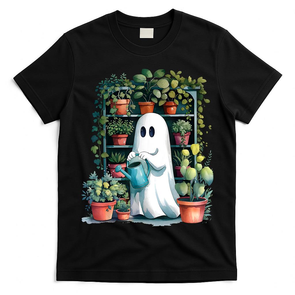 Funny Ghost Plants Spooky Season Trick Or Treat Halloween T-Shirt