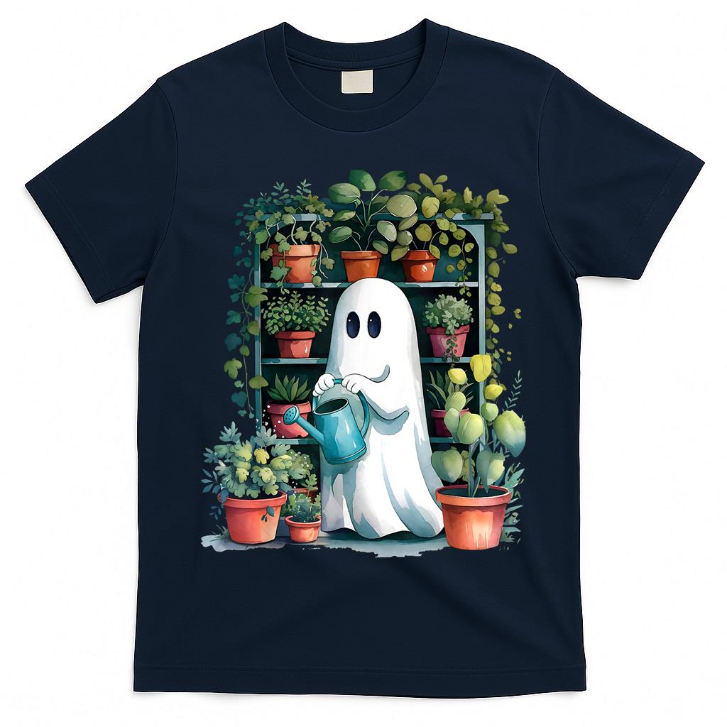 Funny Ghost Plants Spooky Season Trick Or Treat Halloween T-Shirt