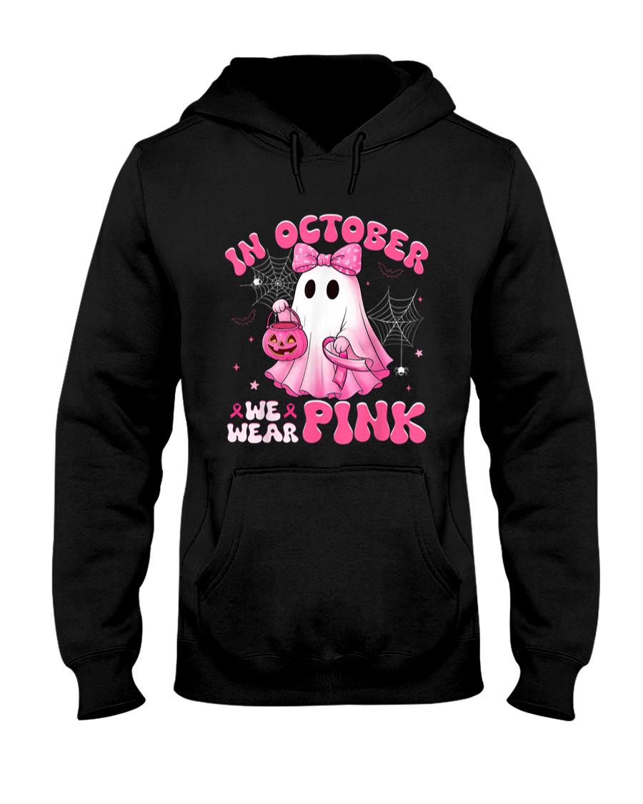 Halloween in October We Wear Pink Breast Cancer Awareness T-Shirt_1