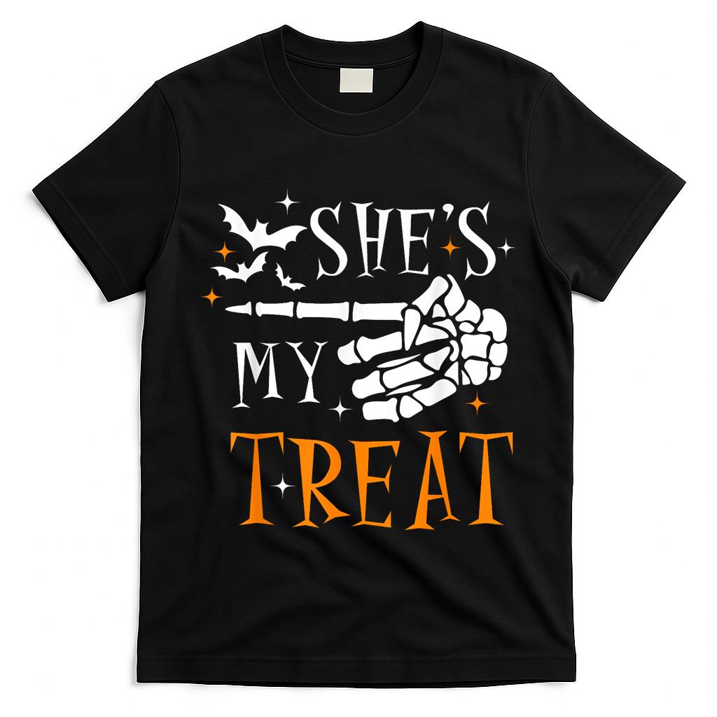 Shes My Trick Hes My Treat Matching Couples Halloween T-Shirt