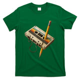 Retro Nostalgia - Retro Cassette and Pencil Funny 80s 90s Mixtape Nostalgia T-Shirt