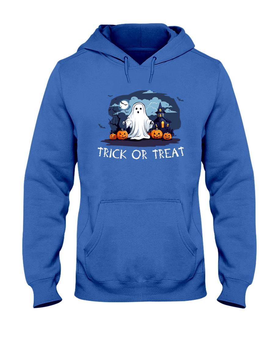 Trick or treat halloween ghost on dark colors Essential T-Shirt