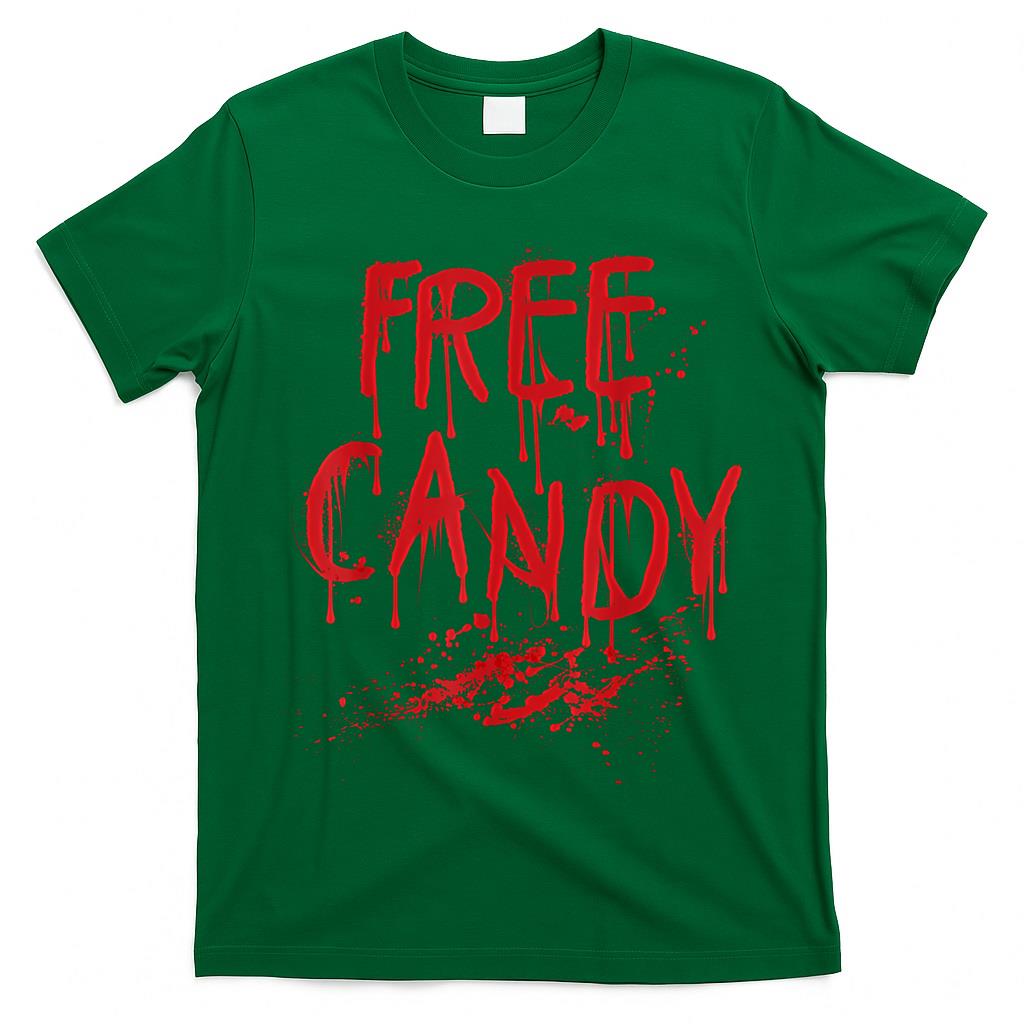 Free Candy Shirt Scary Bloody Halloween Shirt Men Women T-Shirt
