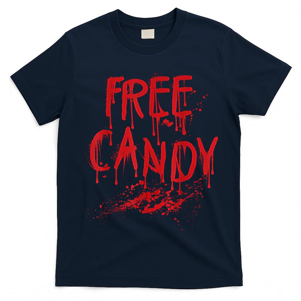 Free Candy Shirt Scary Bloody Halloween Shirt Men Women T-Shirt