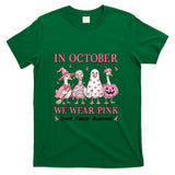 in October We Wear Pink Goose Breast Cancer Awareness Ribbon T-Shirt