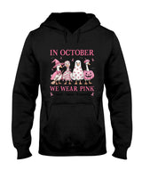 in October We Wear Pink Goose Breast Cancer Awareness Ribbon T-Shirt