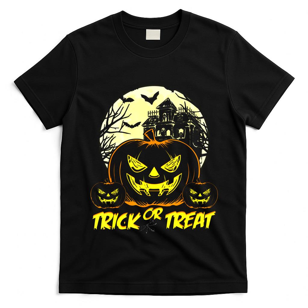 Trick or treat shirt Haunted house scary pumpkin Halloween  Essential T-Shirt