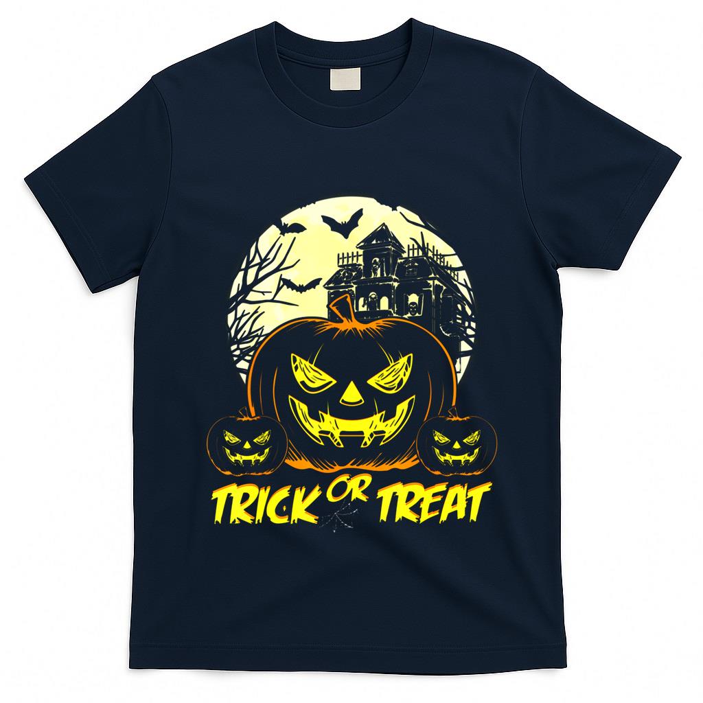 Trick or treat shirt Haunted house scary pumpkin Halloween  Essential T-Shirt