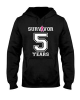 5 Years Breast Cancer Survivor Gifts For Women Pink Ribbon T-Shirt