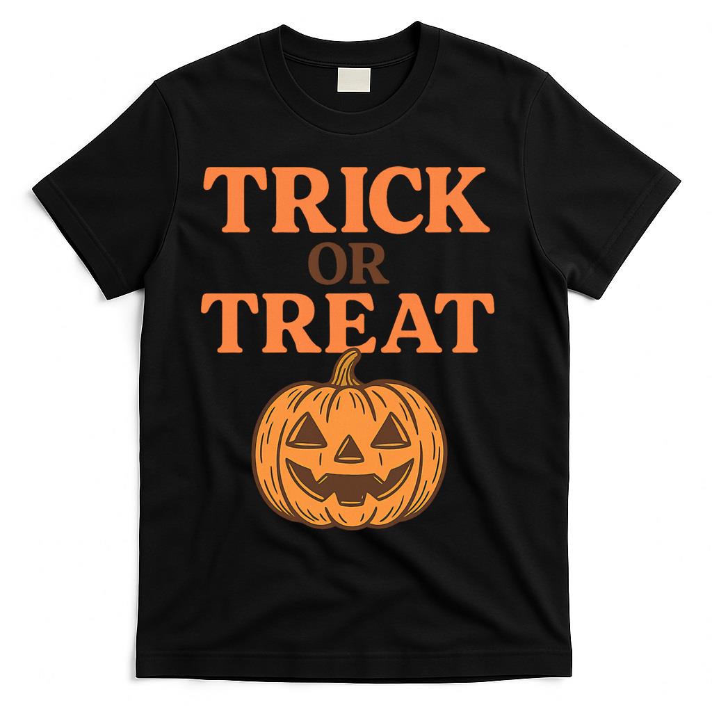 Trick or Treat Pumpkin Graphic Premium T-Shirt