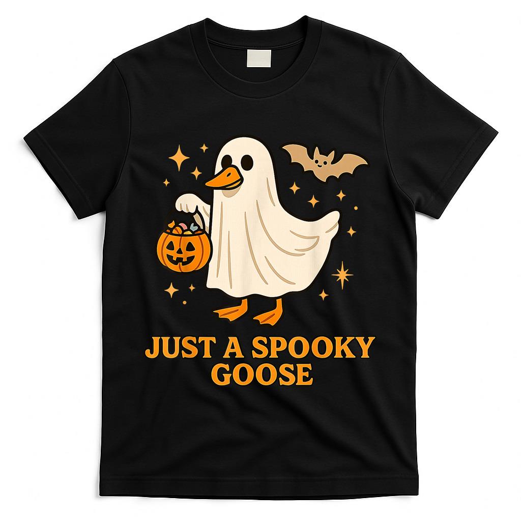 Halloween Spooky Goose Ghost Costume Trick or Treat T-Shirt