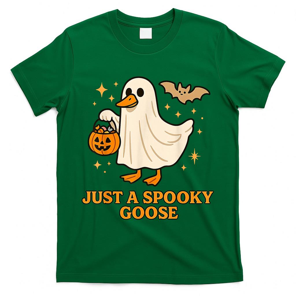 Halloween Spooky Goose Ghost Costume Trick or Treat T-Shirt