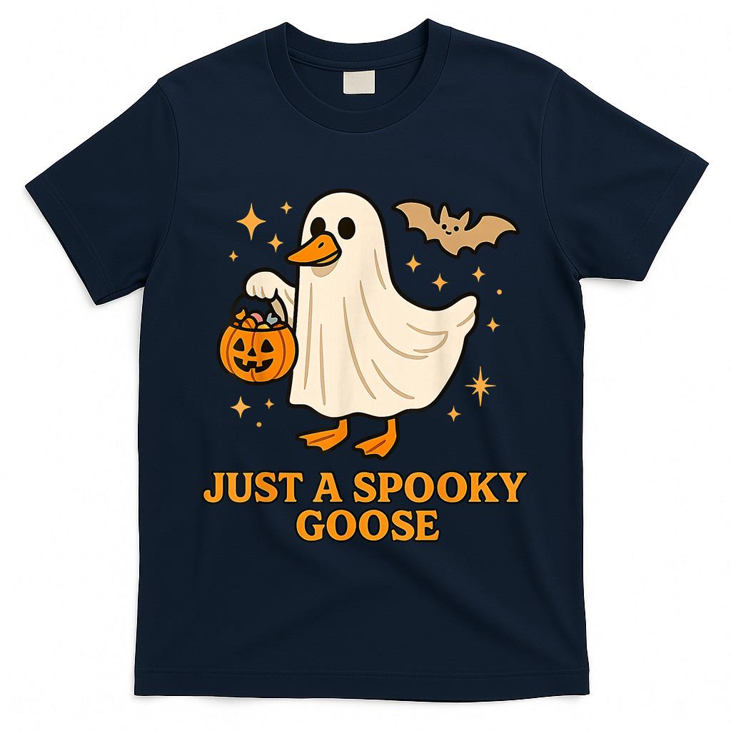 Halloween Spooky Goose Ghost Costume Trick or Treat T-Shirt