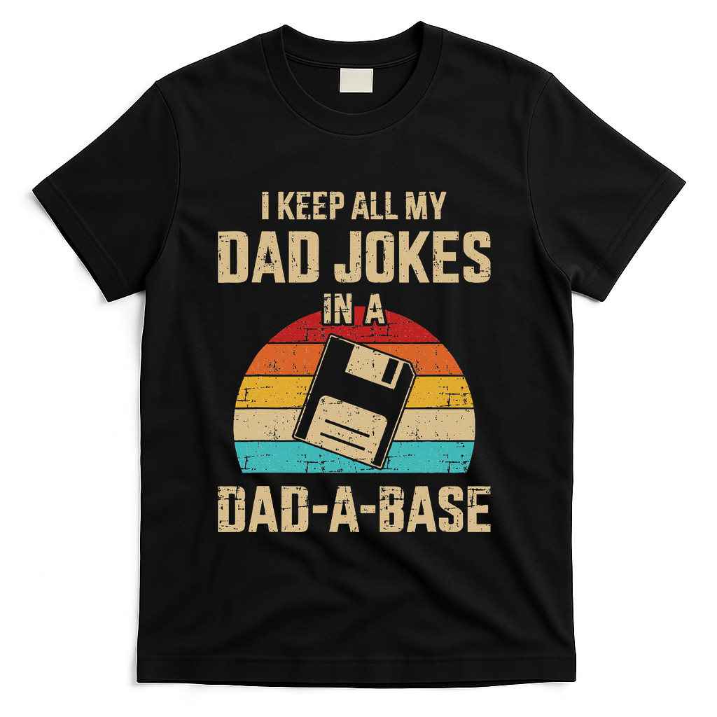 Funny Dad Jokes In Dadabase Vintage T-Shirt