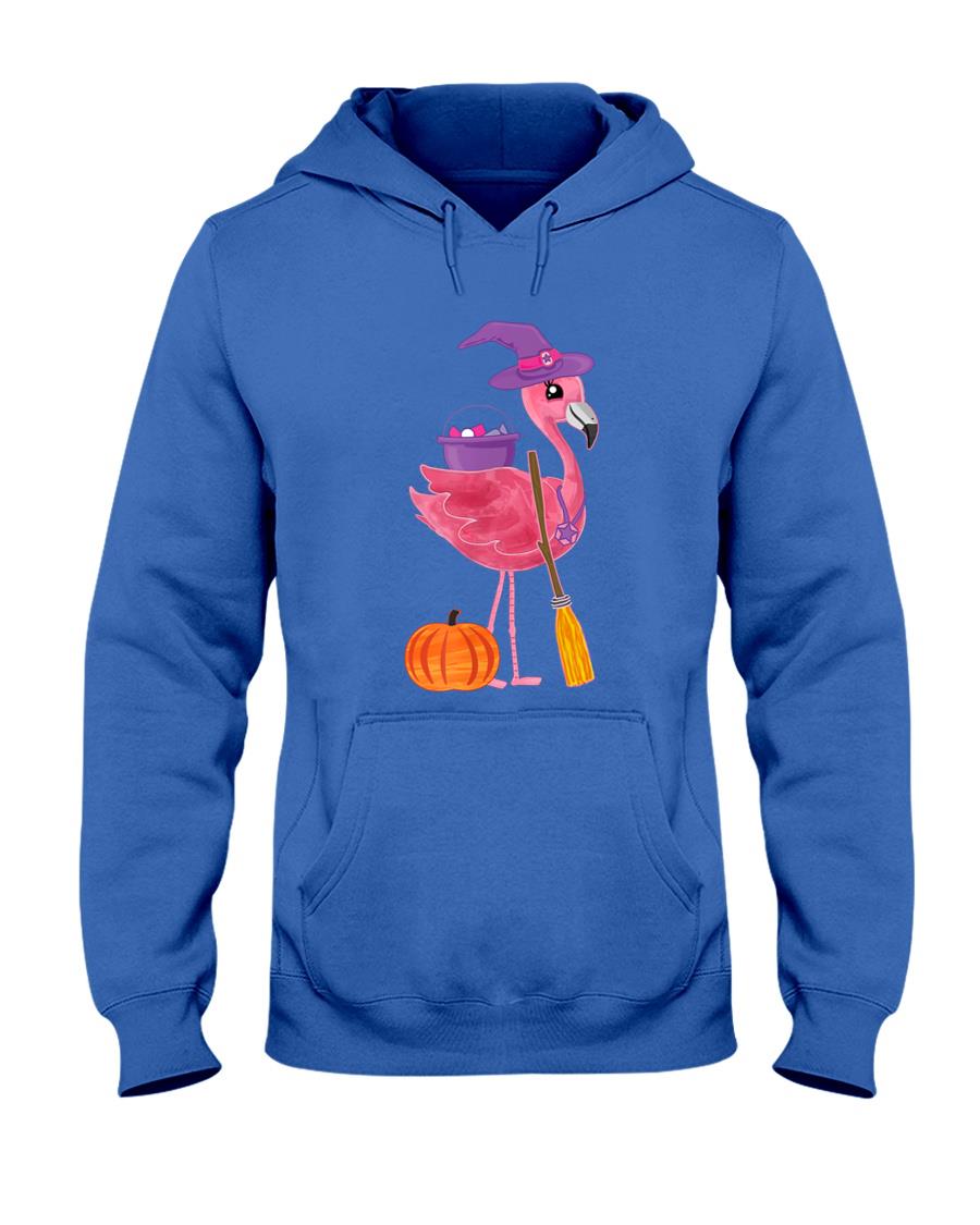 Cute Halloween Flamingo Witch Hat Costume Trick or Treating T-Shirt
