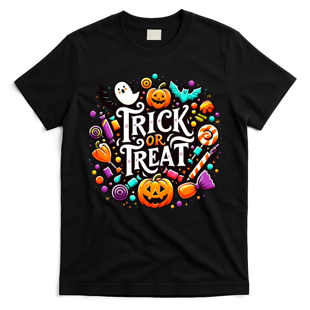 Trick or Treat Halloween Spooky Colorful Candys Classic T-Shirt