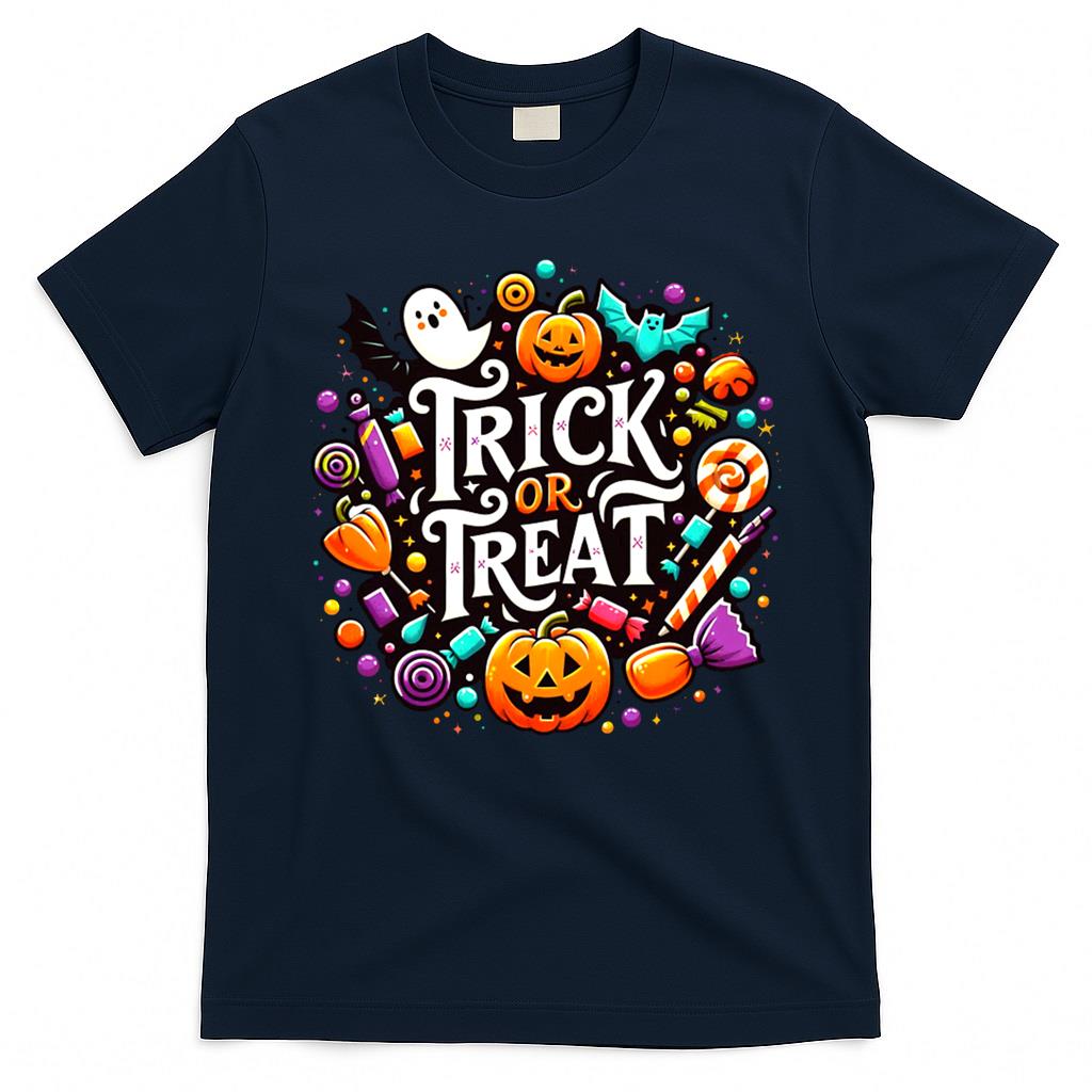 Trick or Treat Halloween Spooky Colorful Candys Classic T-Shirt