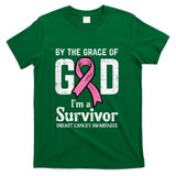 Grace Of God Breast Cancer Survivor Aware Christian Women T-Shirt