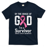 Grace Of God Breast Cancer Survivor Aware Christian Women T-Shirt