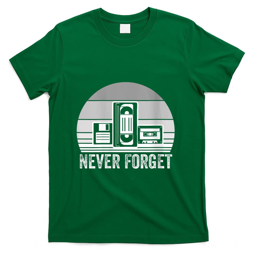 Retro Nostalgia - Womens Never Forget Retro Nostalgia Media Tech T-Shirt