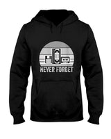 Retro Nostalgia - Womens Never Forget Retro Nostalgia Media Tech T-Shirt